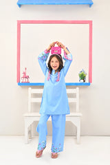 Dhaga Stitched 2 Piece Premium Cotton Lawn Kids Suit-Skyler
