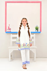 Dhaga Stitched 2 Piece Premium Cotton Lawn Kids Suit-TYLA