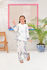 Dhaga Stitched 2 Piece Premium Cotton Lawn Kids Suit-Vyara