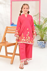 Dhaga Stitched 2 Piece Premium Cotton Lawn Kids Suit-RYLEE