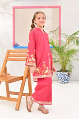 Dhaga Stitched 2 Piece Premium Cotton Lawn Kids Suit-RYLEE