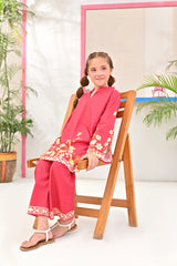 Dhaga Stitched 2 Piece Premium Cotton Lawn Kids Suit-RYLEE