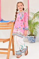 Dhaga Stitched 2 Piece Premium Cambric Kids Suit-Bloom