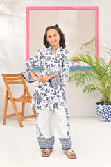 Dhaga Stitched 2 Piece Premium Cotton Lawn Kids Suit-Tiana
