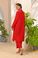 Dhaga Stitched 2 Piece Solids Crepe Summer Collection'2025-Sadie