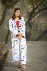 Urban Cut Women's Printed 2-Piece Cotton Suit-C0234