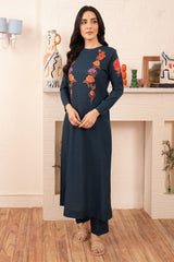 Morganite By Stitch Vibes Stitched 2 Piece Dress Suit-Dark Navy Dress