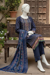 Almeerah Unstitched 3 Piece Winter Khaddar Luxe Collection'2025-Deep Ocean Twilight