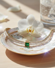 Delicate Solitaire Baguette Bracelet - Zeesy Jewellery