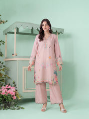 Mashrib Official Stitched 2 Piece Wrinkle Free Eid Edit Suit-Tea Rose