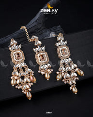 Dictamnus Earrings Golden Champagne - Zeesy Jewellery