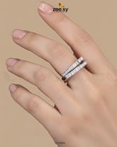 Double Trouble Cluster Pave Ring - Zeesy Jewellery