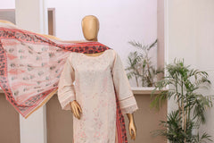 3 PC ? Peach - Festive Embroidered