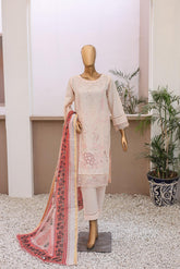 3 PC ? Peach - Festive Embroidered