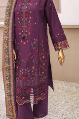 3 PC ? Plum - Festive Embroidered