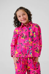 Dhaga Stitched 2 Piece Premium Cambric Kids Suit-Taffy