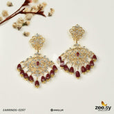 EARRINGS-0297 Red - Zeesy Jewellery