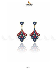 Balsam Earrings Green & Mahroon - Zeesy Jewellery