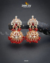 EARRINGS-0641 Red - Zeesy Jewellery