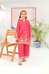 Dhaga Stitched 2 Piece Premium Cotton Lawn Kids Suit-RYLEE