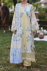 Elaf Prints Unstitched 3 Piece Printed Chikankari Lawn Suit-ECK-05-A-Citrus Crush
