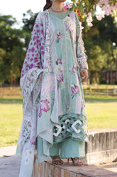 Elaf Prints Unstitched 3 Piece Printed Chikankari Lawn Suit-ECK-05-B-Celestial