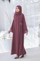 TGM Abaya Collection-Plum Dream