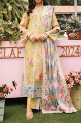 Elaf Prints Unstitched 3 Piece Printed Lawn Suit-EEP-03-A-Citrus Squad