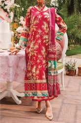 Elaf Prints Unstitched 3 Piece Printed Lawn Suit-EEP-04-A-Flores De Amor