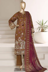 Amyrah By Sada Bahar Stitched 3 Piece Festive Emb Lawn Vol-01 Suit-EMB-4838-MUSTARD