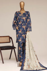 Malika By Sada Bahar Stitched 3 Piece Festive Emb Lawn Vol-04 Suit-EMB-602-BLUE