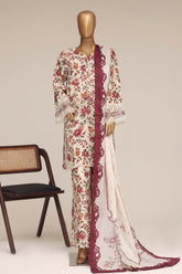 Malika By Sada Bahar Stitched 3 Piece Festive Emb Lawn Vol-04 Suit-EMB-603-SKIN