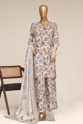 Malika By Sada Bahar Stitched 3 Piece Festive Emb Lawn Vol-04 Suit-EMB-606-GREY