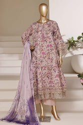 Sada Bahar Stitched 3 Piece Peplum Luxury Frock Vol-03 Suit-EMB-933-SKIN