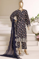 Regal By Sada Bahar Stitched 3 Piece Festive Emb Lawn Vol-02 Suit-EMB-953-BLUE