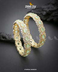 Ethereal Bangles Mint Green - Zeesy Jewellery