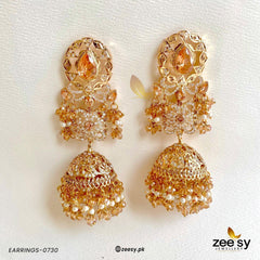 EARRINGS-0730 Champagne - Zeesy Jewellery