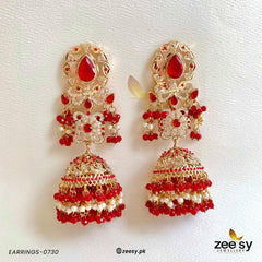 EARRINGS-0730 Red - Zeesy Jewellery