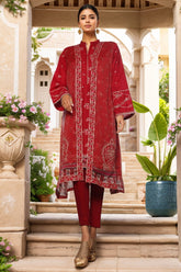 Eid Ka Jora By Bin Saeed Stitched 3 Piece Luxury Emb Chiffon Gown Collection-SMPC-2046-Red