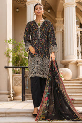 Eid Ke Rang By Bin Saeed Stitched 3 Piece Chikankari Lawn Collection'2025-SM-1764-Blue