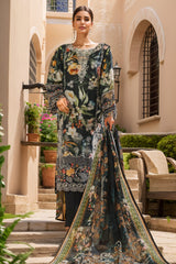 Eid Ke Rang By Bin Saeed Stitched 3 Piece Chikankari Lawn Suit-SM-1776-Blue