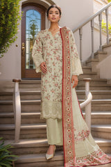 Eid Ke Rang By Bin Saeed Stitched 3 Piece Chikankari Lawn Suit-SM-1775-Pista