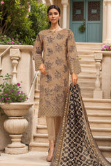 Eid Ke Rang By Bin Saeed Stitched 3 Piece Chikankari Lawn Suit-SM-1770-Skin