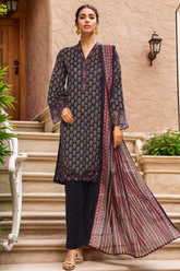 Eid Ke Rang By Bin Saeed Stitched 3 Piece Chikankari Lawn Collection'2025-SM-1768-Blue