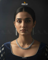 Elegant Sapphire Tennis Necklace Set - Zeesy Jewellery