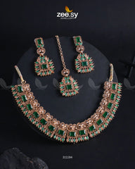 Elysium Necklace Golden Green - Zeesy Jewellery