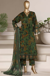 Sada Bahar Stitched 3 Piece Luxury Peplum Frock Vol-02 Suit-EMB-829-GREEN