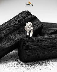 Wave Grace Cluster Pave Ring - Zeesy Jewellery