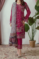 Ramsha Unstitched 3 Piece Chiffon Vol-25 Suit-F-2506