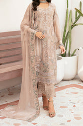 Ramsha Unstitched 3 Piece Luxury Emb Chiffon Vol-26 Suit-F-2601